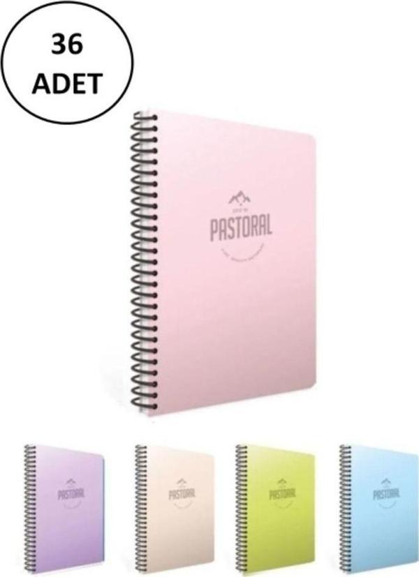 Mbb E-Ticaret Gıpta A6 Pastoral Spiralli Plastik Kapak Defter 80 Yaprak Çizgili - Image 1