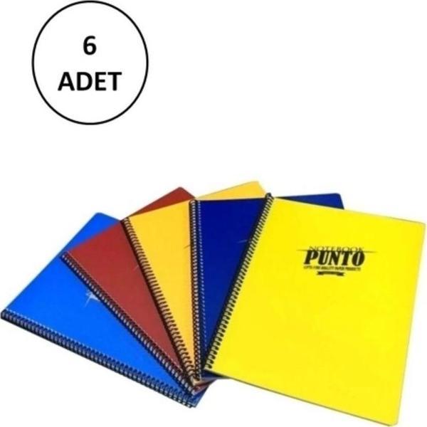 Mbb E-Ticaret Gıpta Punto Spiral Pp Kapak Defter (A4) 180 Yaprak ( Çizgili ) 6 Adet - Image 1