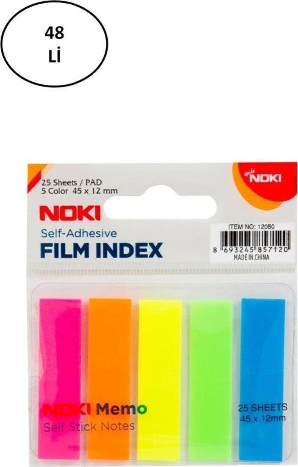 Mbb E-Ticaret Noki Memo 12050 Yapışkanlı Film Index Yapuışkanlı Ayraç 45 X 12 Mm - Image 1