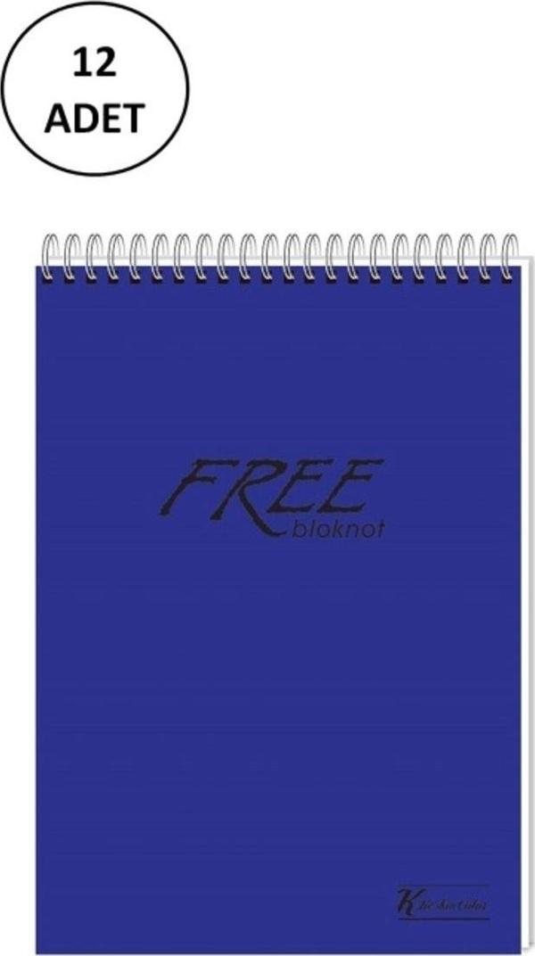Mbb E-Ticaret Keskin Bloknot Free A4 Pp Kapak Spiralli 100 Yp.Çizgili 12 Adet - Image 1