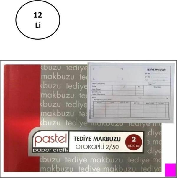 Mbb E-Ticaret Tediye Makbuzu 14X20 Cm Boyut A5 Otokopili 2 Nüsha 50 Asıl 50 Suret 2/50 12'Li - Image 1