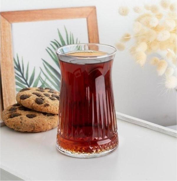 Mbb E-Ticaret Elegance Desenli Cam Çay Bardağı Seti 150 Ml 6'Lı Royaleks-81310 - Image 1