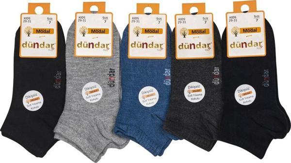 Dündar Erkek Çocuk Modal Dikişsiz Patik Kısa Çorap 6'lı Paket - Image 1