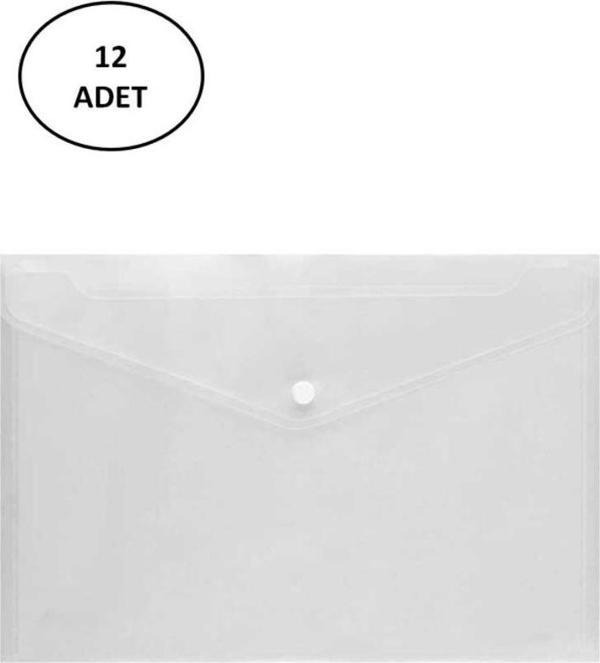 Mbb E-Ticaret Abka Şeffaf Çıtçıtlı Dosya A3 Döküman Dosyaları 12 Adet - Image 1