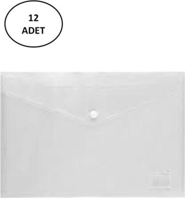 Mbb E-Ticaret Abka Şeffaf Çıtçıtlı Dosya A4 12 Adet - Image 1