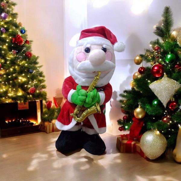 VIP KALİTE DANS EDEN SAKSAFON ÇALAN NOEL BABA MÜZİKLİ NOEL BABA NOEL BABA YILBAŞI SÜSLERİ - Image 1