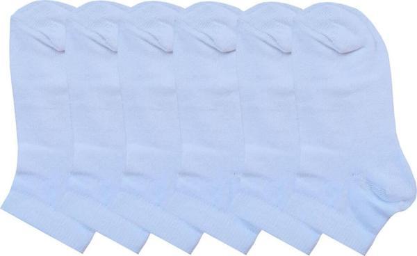 Hepsine Rakip 6'lı Kız Erkek Çocuk Çorap Pamuklu Beyaz Kısa Patik - Image 1