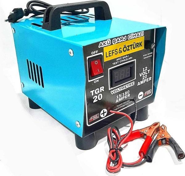 Öztürk Redresör Akü Şarj Cihazı 12 Volt 20 Amper Dijital Göstergeli Saatte 15 Amper Dolum 180 Ampere Kadar - Image 1