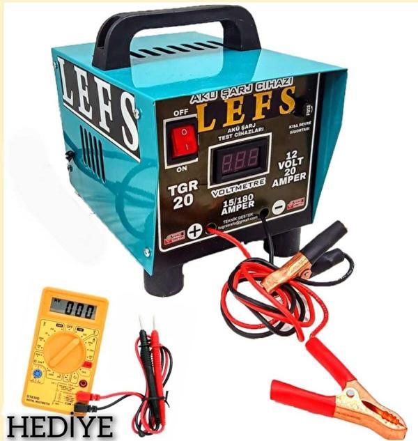 Pro Lefs Prolefs 12 V 20 Amper Dijital Göstergeli Akü Şarj Cihazı , Avometre Hediyeli - Image 1