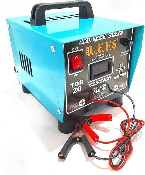 Tuğra 12 Volt 20 Amper Dijital Göstergeli Akü Şarj Cihazı Redresör 180 Ampere Kadar Şarj - Image 1