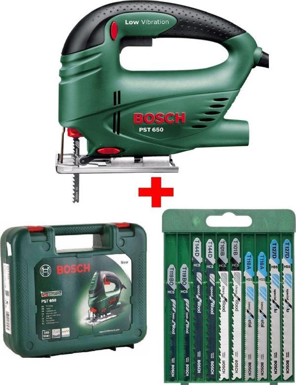 Bosch Dekupaj Testere Makinesı Dekopaj Testere + Bosch 10 Parça Metal Ahşap Karışık Testere Bıçağı - Image 1