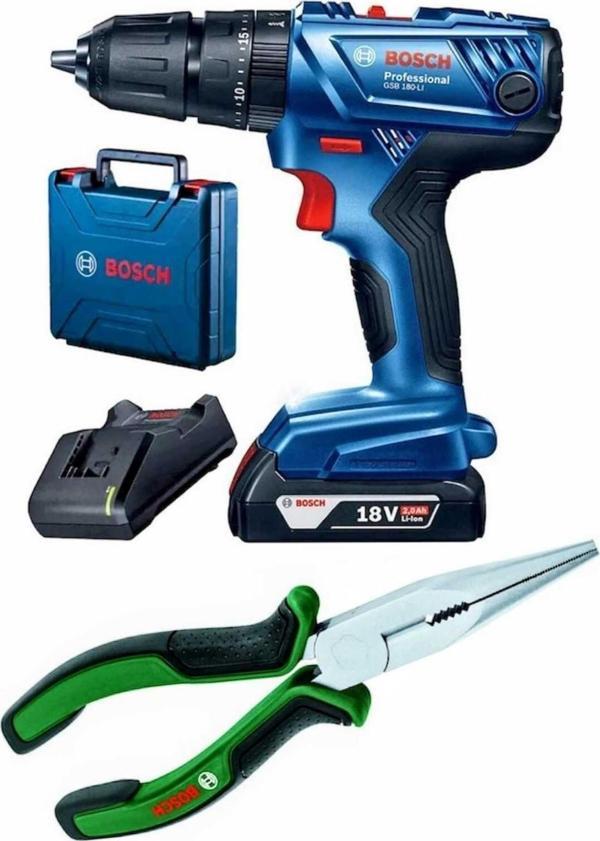 Bosch Gsb 180 Li Darbeli (Tek) Akülü Karga Burnu Hediyeli - Image 1