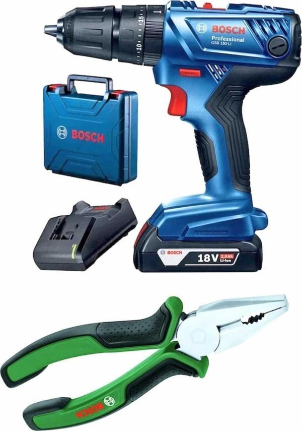 Bosch Gsb 180 Li Darbeli (Tek) Akülü Pense Hediyeli - Image 1