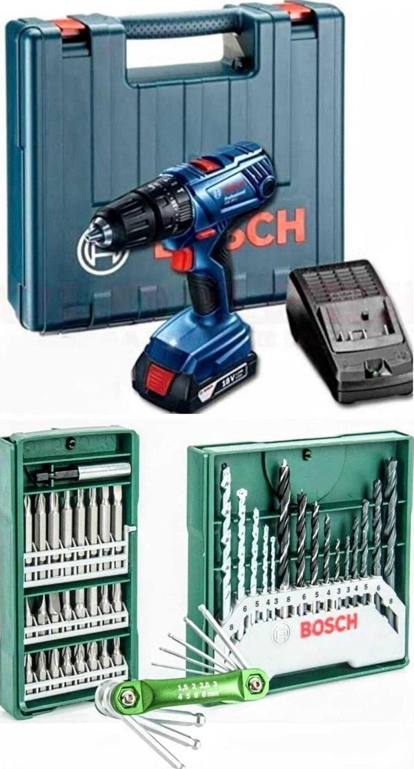 Bosch Gsb 180 Lı Tek Bataryalı Darbeli Matkap ,41 Parça Uç Ve Allen Takımı - Image 1