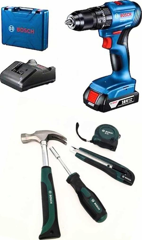 Bosch Gsb 185 Li Tek Batarya Ve Bosch 4 Lü El Aletleri Seti - Image 1
