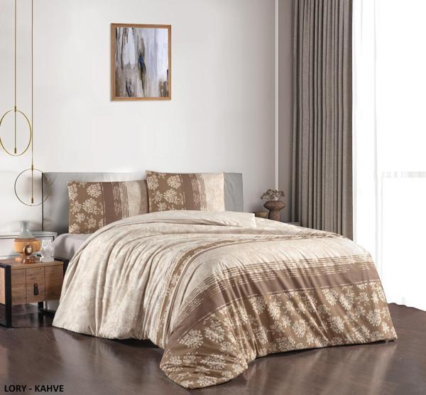 Taç Kristal  Tek Kişilik Terry Cotton Nevresim Takımı Lory kahve - Image 1