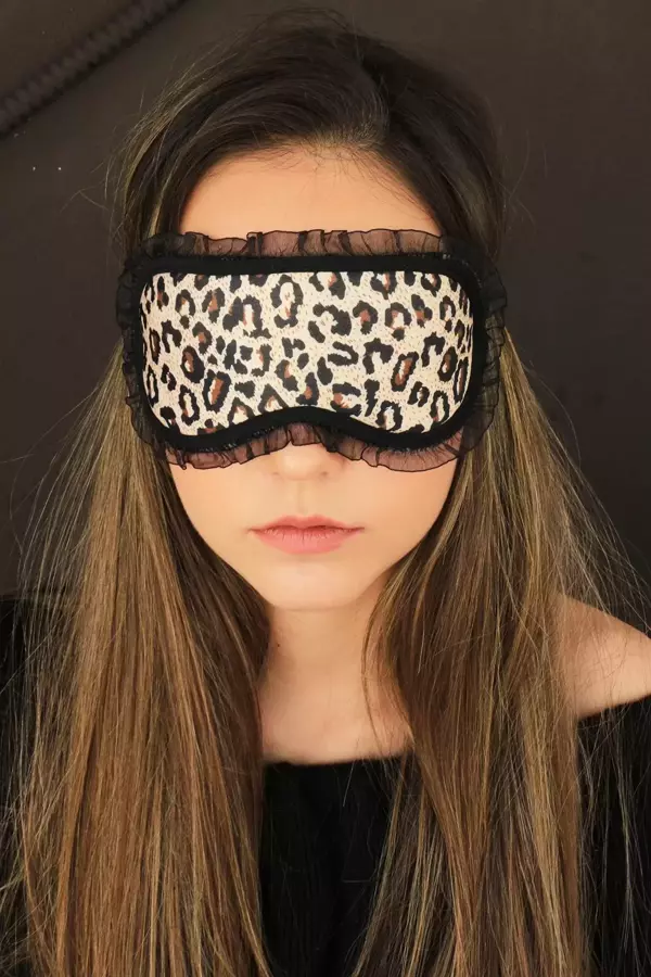 MARS BABY Kadın Leopar Desenli Göz Uyku Bandı - Image 1