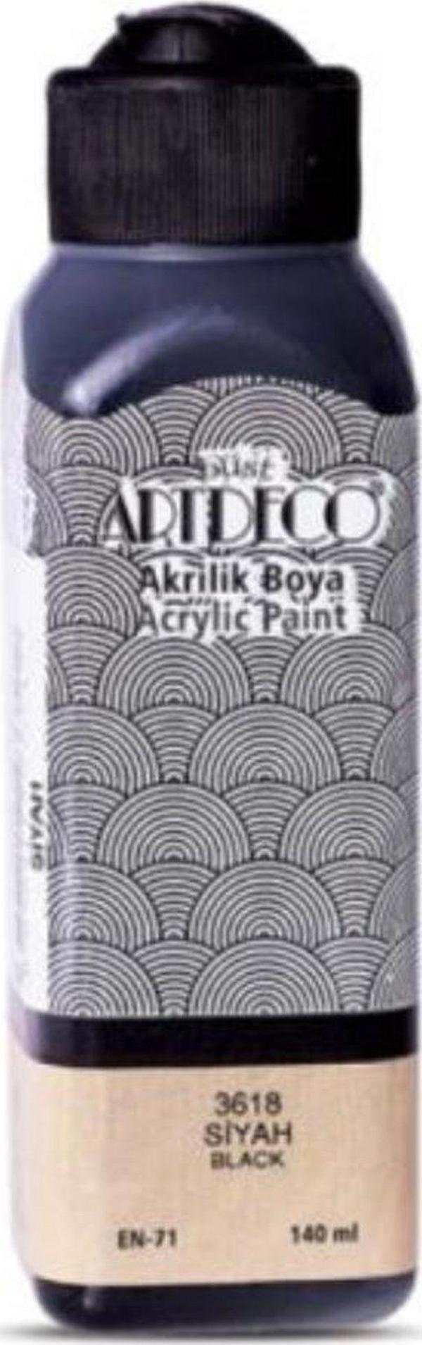 Mbb E-Ticaret Artdeco Akrilik Boya 140 Ml Siyah - Image 1