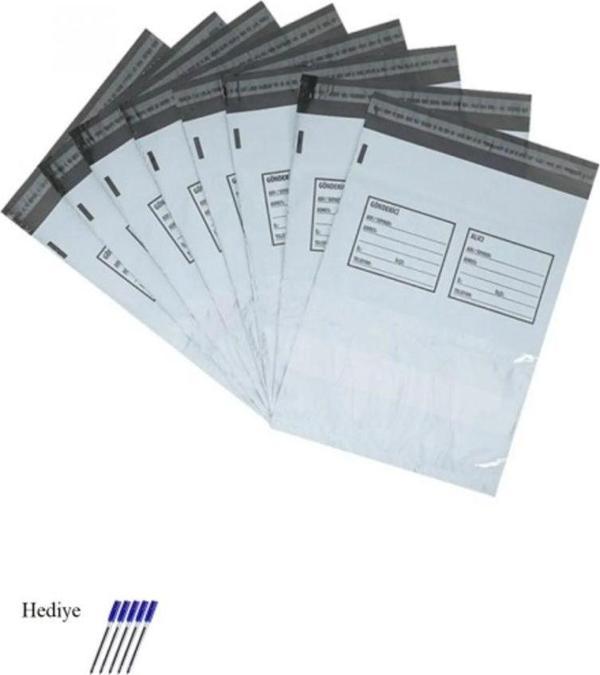 Mbb E-Ticaret Orta Boy Cepli Kargo Poşeti 30X37+5 Cm - 100 Adet (40+40=80 Mikron) - Image 1