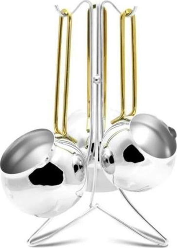 Cvs Standlı Çelik Cezve Seti 4 Parça Gold 12202 - Image 1