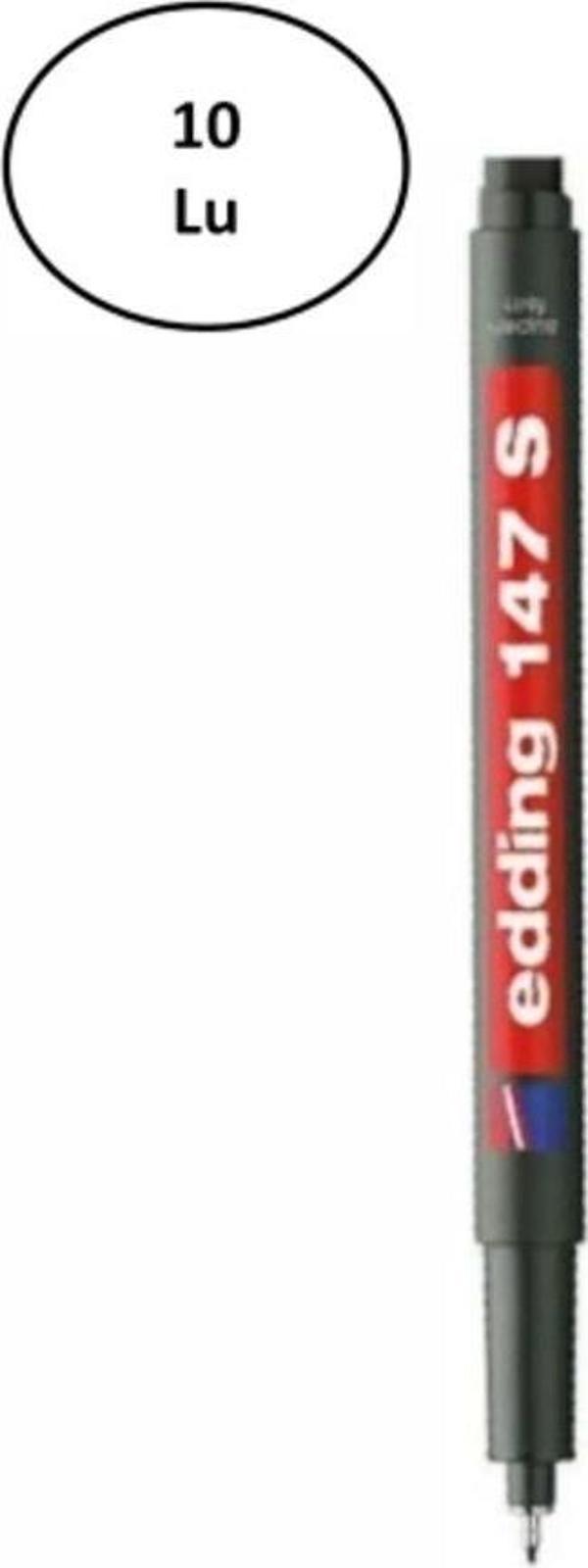 Mbb E-Ticaret Edding E-147 S Asetat Kalemi Silgili Siyah 10 Lu - Image 1