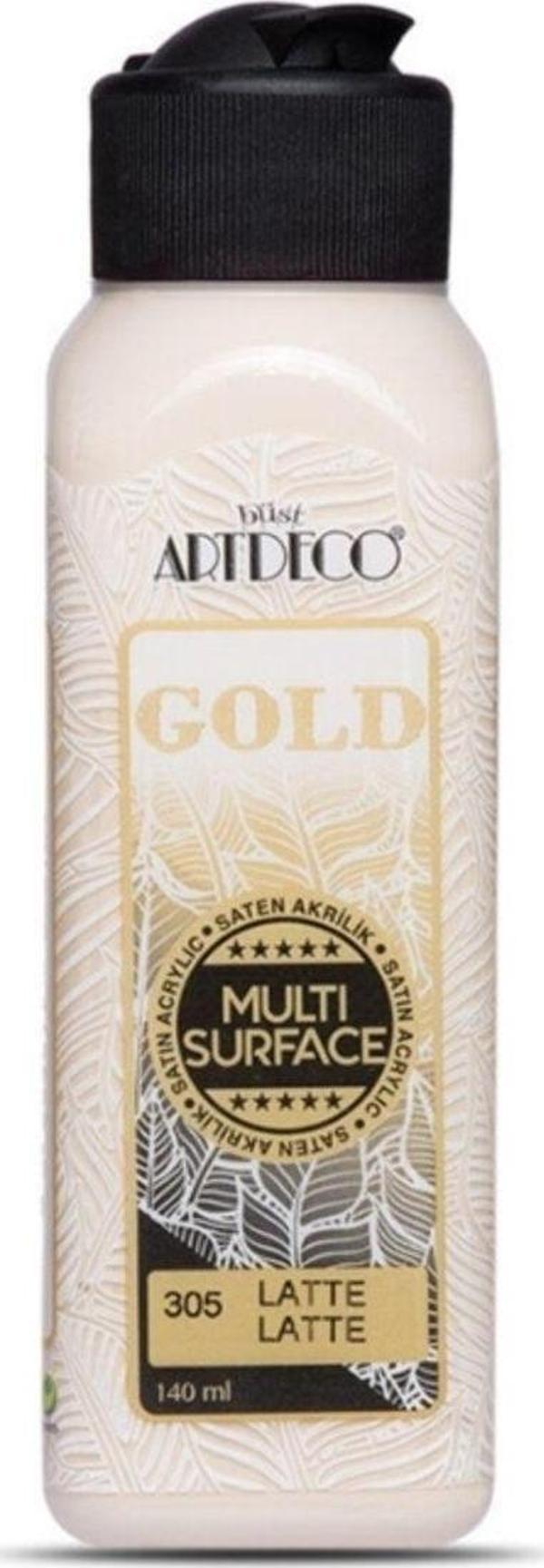 Mbb E-Ticaret Artdeco Gold Multi Surface Akrilik Boya 140 Ml Latte - Image 1