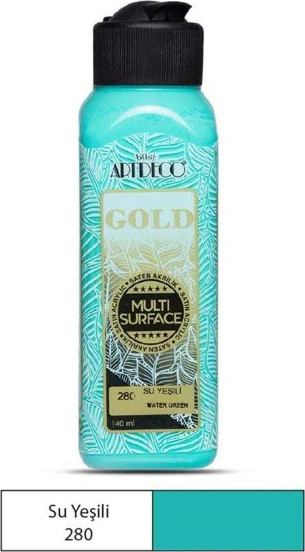 Mbb E-Ticaret Artdeco Gold Multi Surface Akrilik Boya 140 Ml. 280 Su Yeşili - Image 1