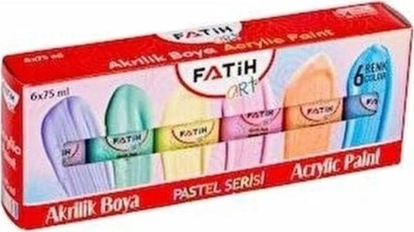  Fatih Akrilik Boya 75 Ml 6 Renk Pastel 6 Lı 55510 - Image 1
