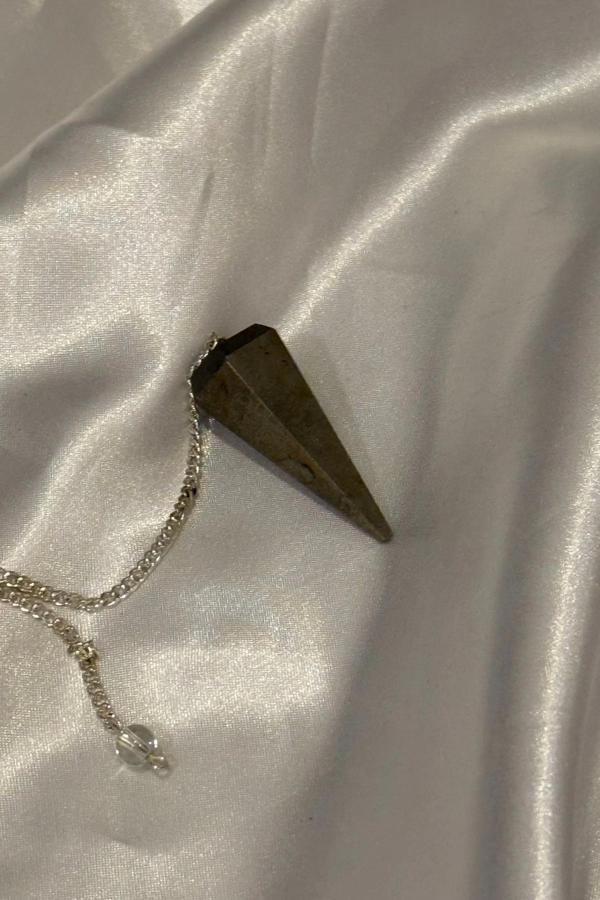 Doğaltaş Pandül Sarkaç Doğaltaş Pirit Para Taşı 4cm Temizleme Palosanto - Image 1