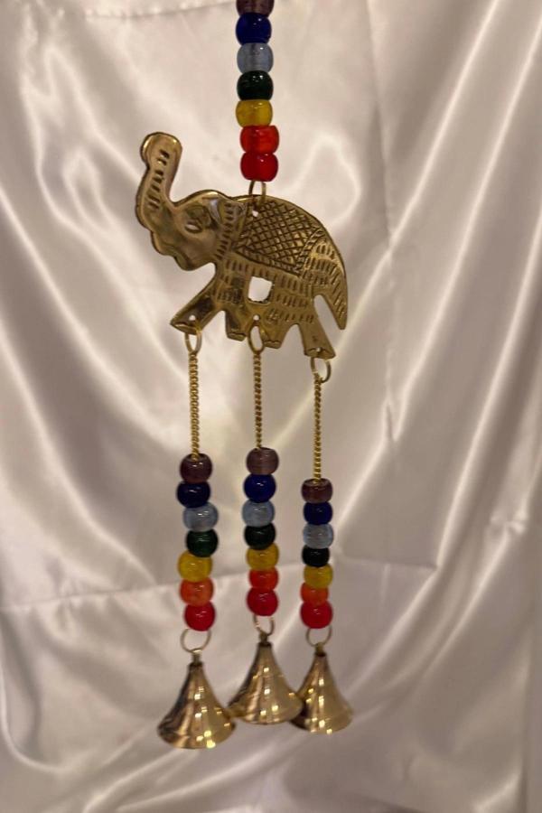 Rüzgar çanı deprem zili çanı kapı zili Pirinç Fil - Image 1