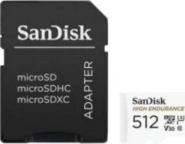 SanDisk High Endurance 512GB 100/40MB/s microSDXC C10 V30 Adaptörlü Hafıza Kartı SDSQQNR-512G-GN6IA - Image 1