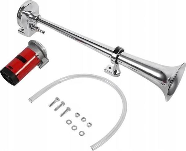 12V Havalı Korna Tekli Krom Marin Kompresörlü - Image 1