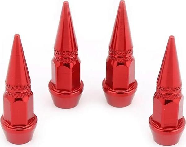 Metal Sivri Sibop Kapağı 4 Lü Set Kırmızı - Image 1