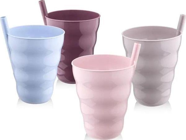 Mbb E-Ticaret Poşetli Pipetli 3'Lü Bardak Ur 3181 - Image 1