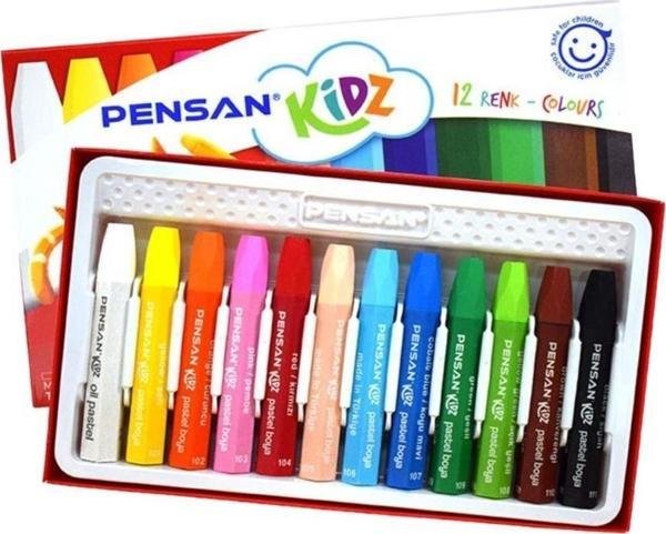 Pensan Pastel Boya 12 Li Karton Kutu 1 Adet 12 Renk Pastel Boya 1 Adet - Image 1