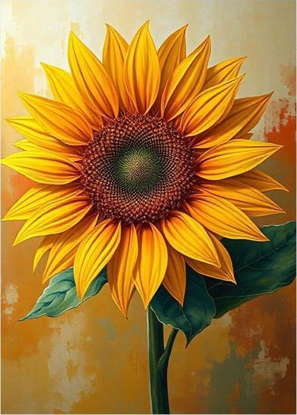 Günebakan Çiçeği Sanatı Modern Ahşap Tablo - Image 1