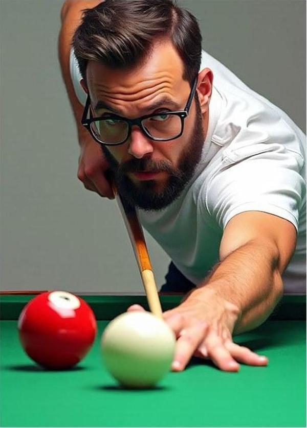 Bilardo Oynayan Adam Tasarım Mdf Tablo - Image 1