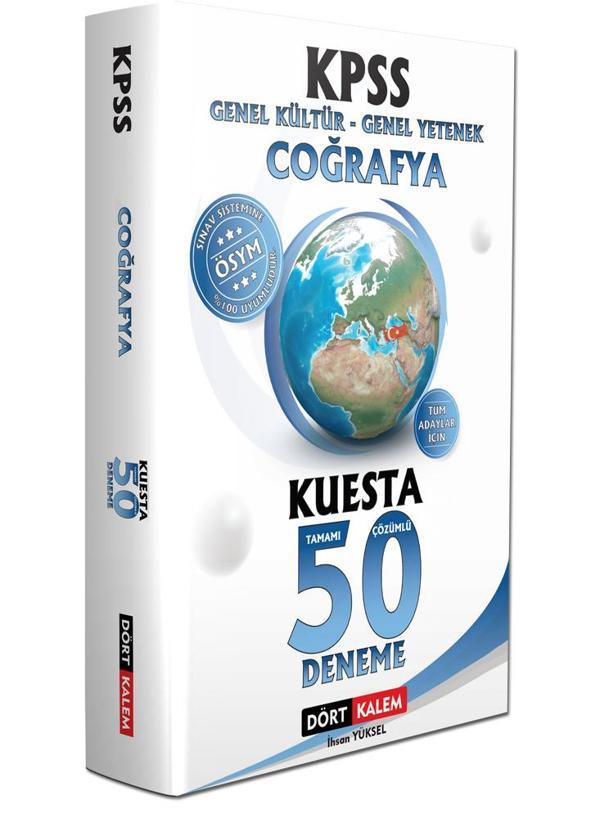 Dört Kalem Yayınları KPSS Coğrafya Kuesta 50 Deneme - Dört Kalem Yayınları - Image 1