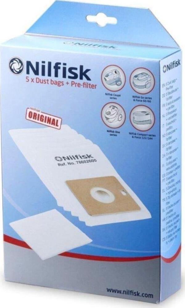 Nilfisk Coupe One Serisi Orijinal Toz Torbası 5'Li - Image 1