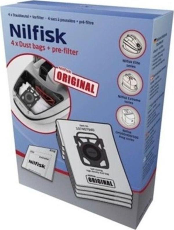 Nilfisk Elite,Extreme,King Serisi Orijinal Toz Torbası( 4 Lü ) - Image 1