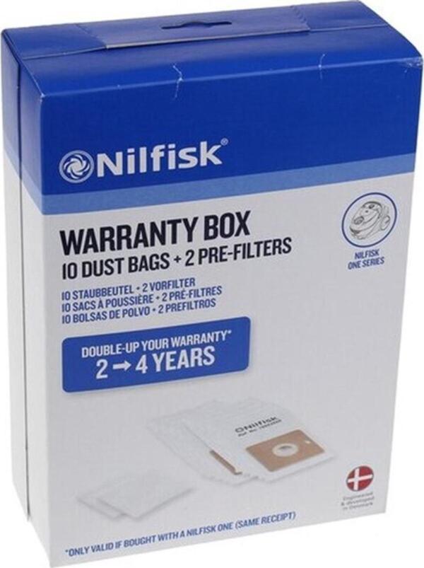 Nilfisk One Toz Torbası + 2 Yıl Ek Garantili 10 Lu Paket 42000600 - Image 1