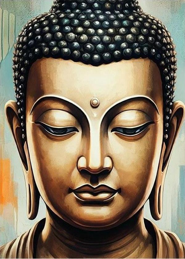 Buda Heykeli Desenli Mdf Tablo - Image 1