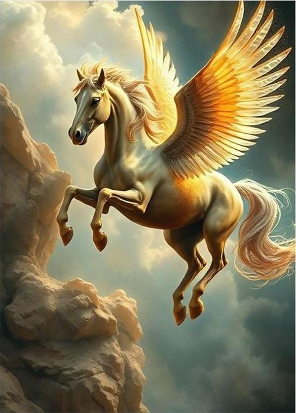 Pegasus’Un Kanatları Model Ahşap Tablo - Image 1