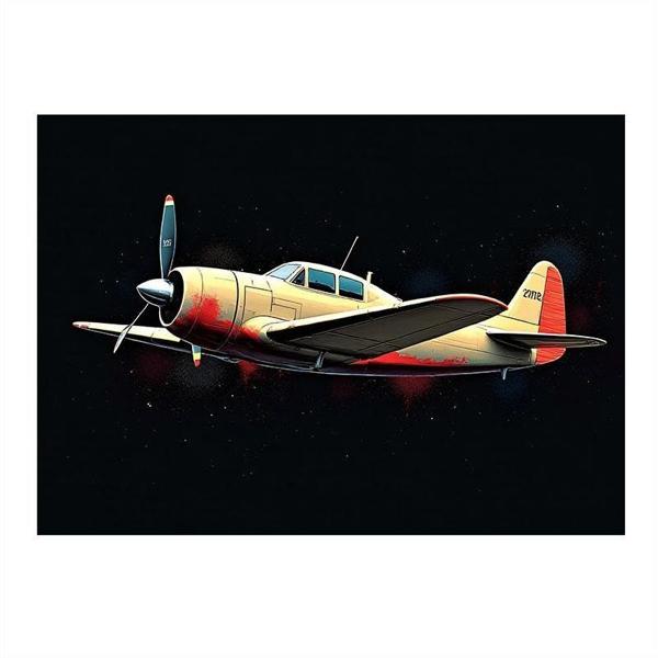 Sarı Uçak Dekoratif Mdf Tablo 25cmX 35cm - Image 1