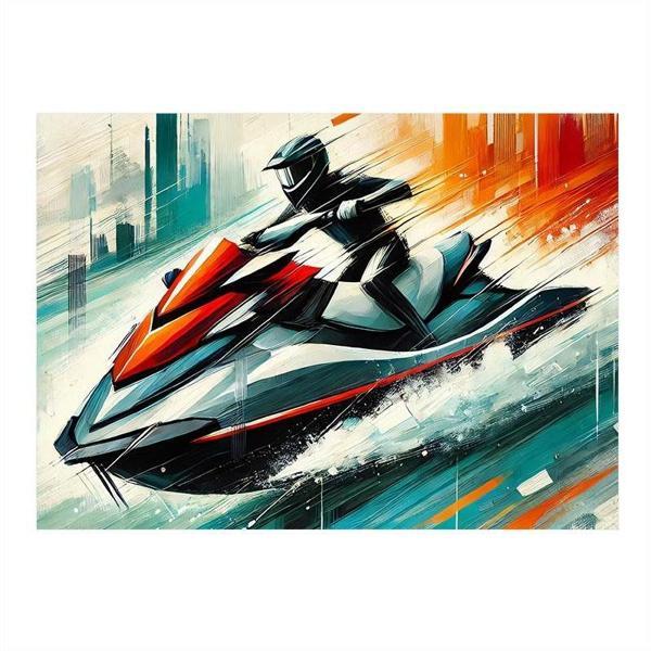 Jet Ski Aksiyonu Hediyelik Mdf Tablo 35cm X50cm - Image 1