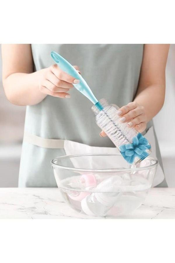 Babyjem Süngerli Biberon Fırçası Pembe - Image 1