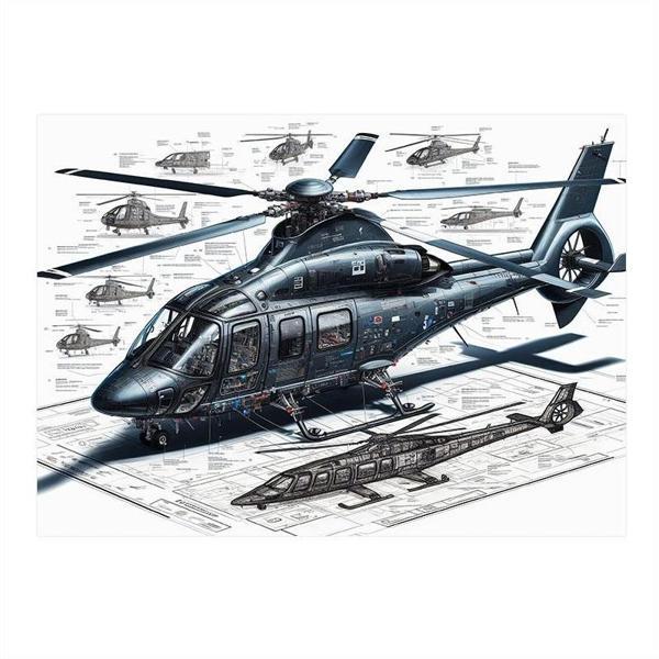 Askeri Helikopter Profili Mdf Tablo 25cmX 35cm - Image 1