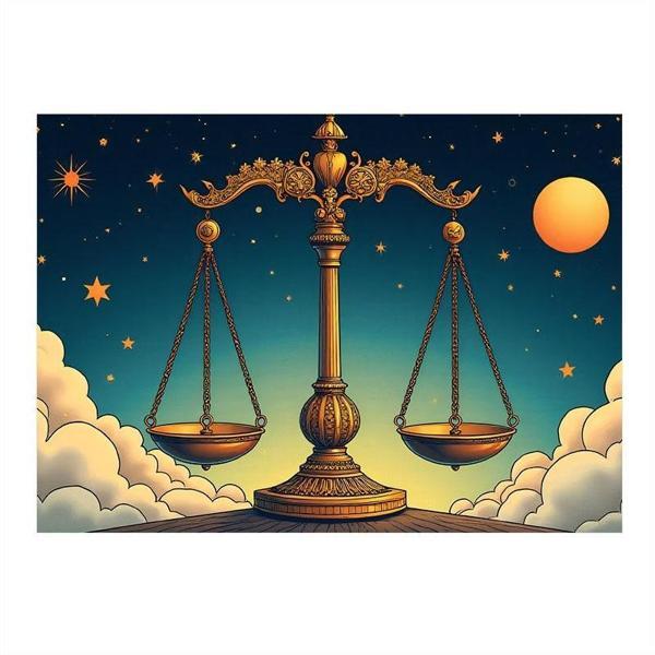 Terazi Burcu Ve Adalet Dekoratif Mdf Tablo 50cmX 70cm - Image 1