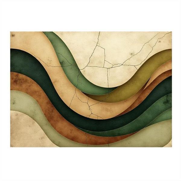 Retro Dalgalı Desen Model Mdf tablo 35cm X50cm - Image 1