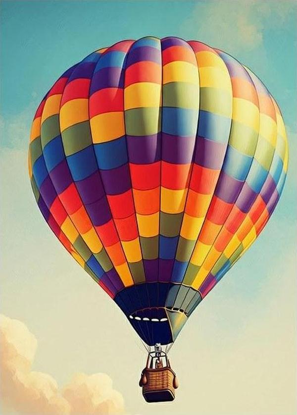 Renkli Balon Manzarası Dekoratif Mdf Tablo - Image 1